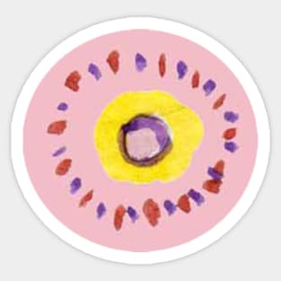 Pink round Sticker